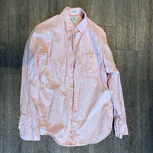 J. Crew Non-Iron Slim Fit Button Down Pink with Dots Casual Shirt - Size XS